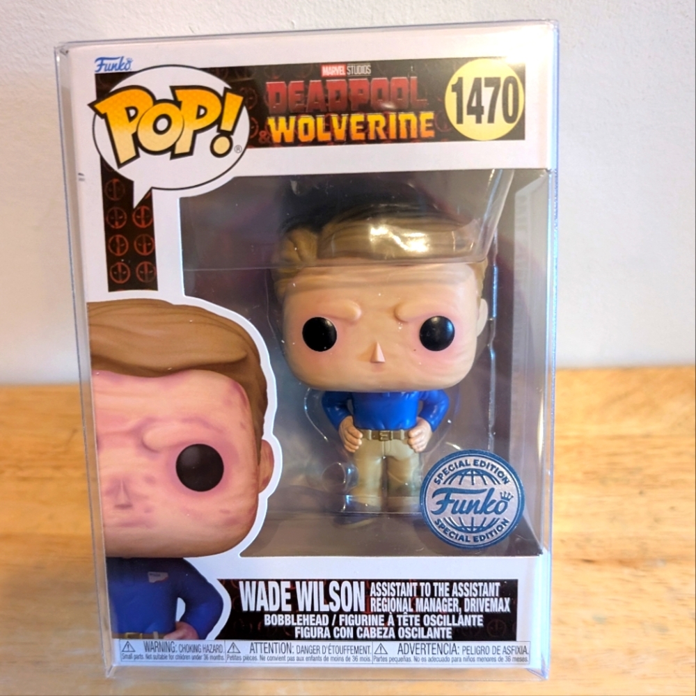 Funko Pop! Wade Wilson in Blue and Brown Brand New Come In Soft Pop Protector